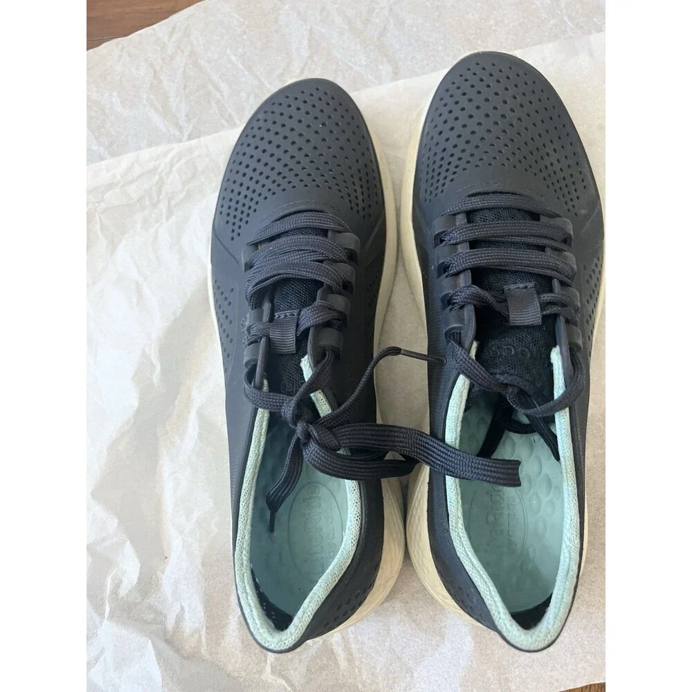 Crocs Literide Pacer Sneaker Women's Size 11 Navy Rubber Quick Dry Comfort